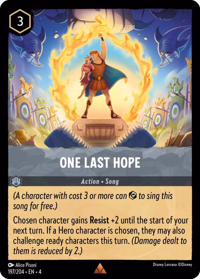 One Last Hope 4-197 Lorcana card