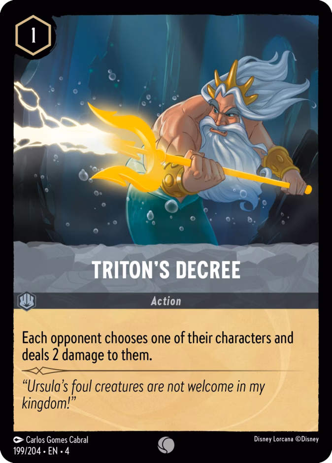 Triton's Decree 4-199 Lorcana card