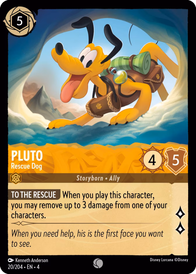 Pluto - Rescue Dog 4-20 Lorcana card