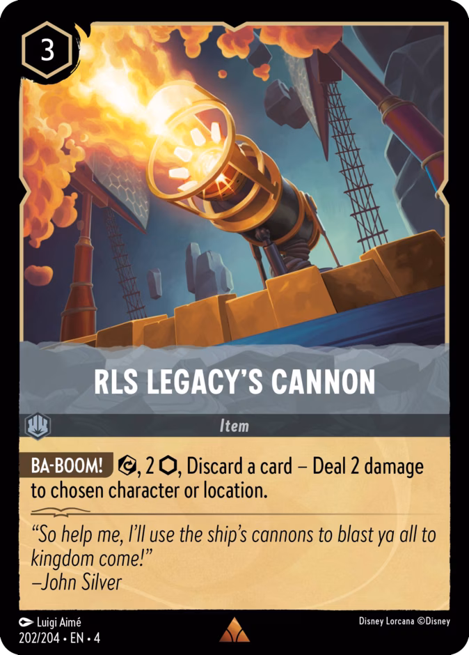 RLS Legacy's Cannon 4-202 Lorcana card