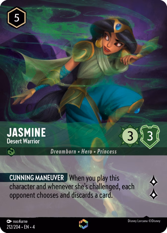 Jasmine - Desert Warrior 4-212 Lorcana card