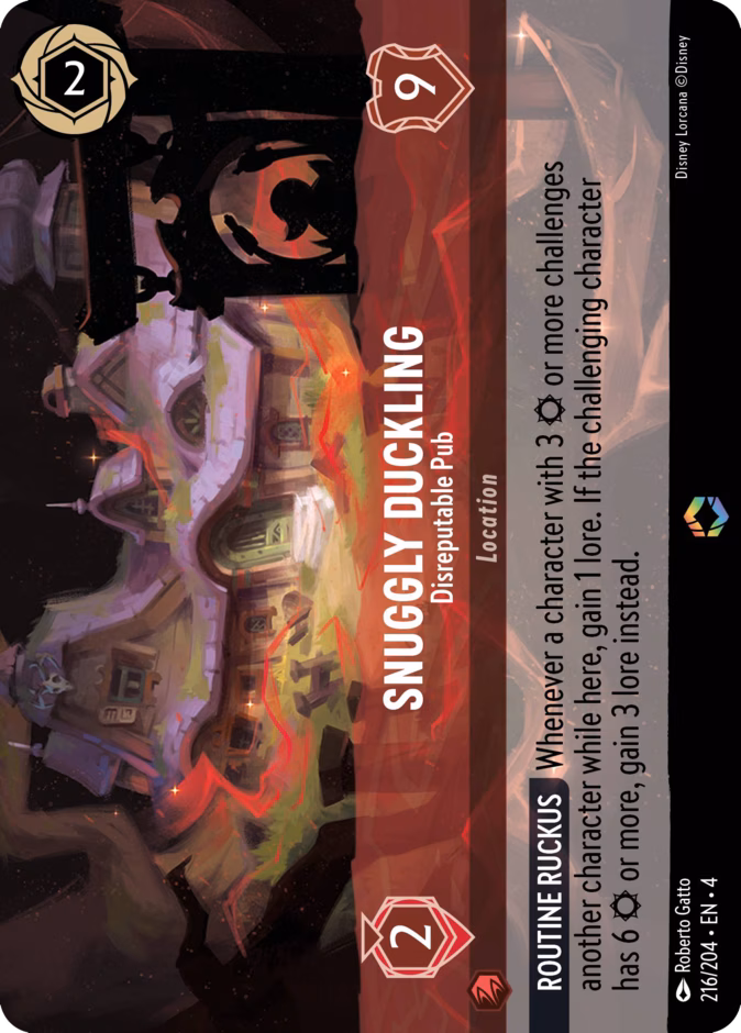 Snuggly Duckling - Disreputable Pub 4-216 Lorcana card