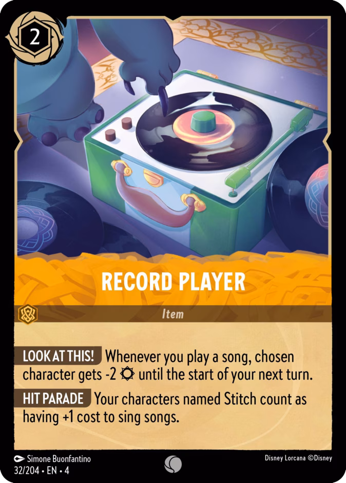 Record Player 4-32 Lorcana card