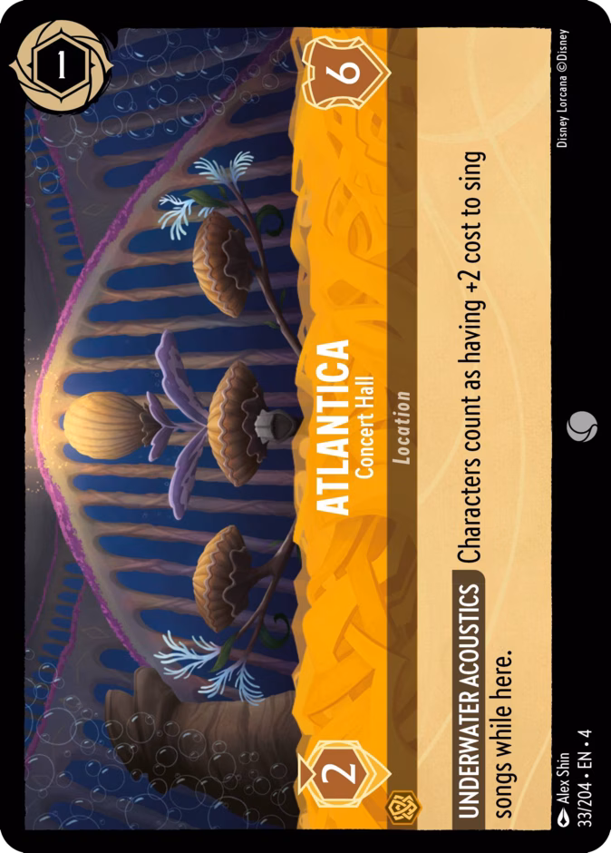 Atlantica - Concert Hall 4-33 Lorcana card