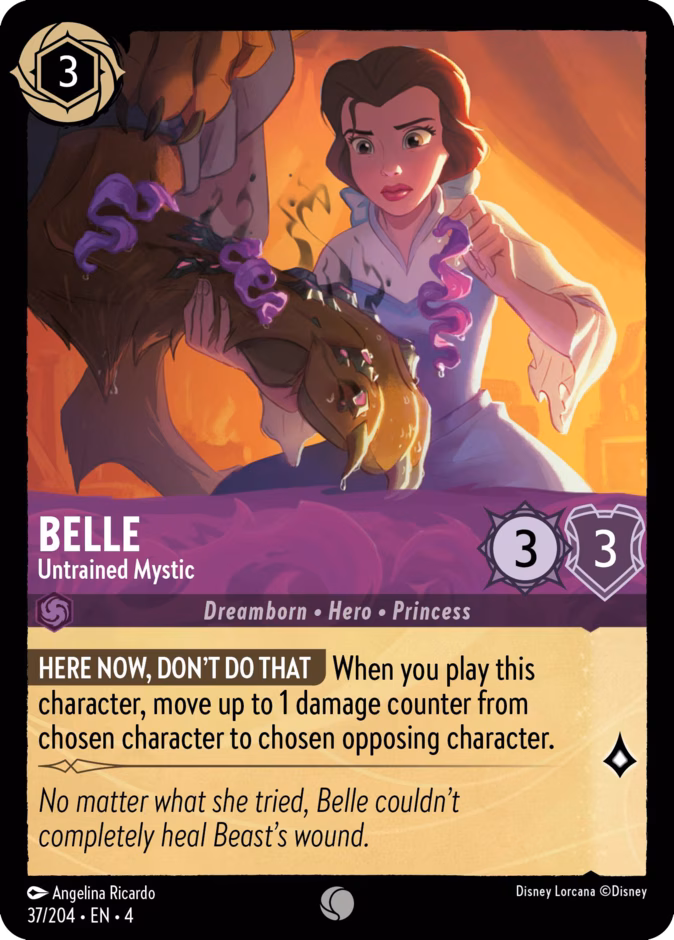 Belle - Untrained Mystic 4-37 Lorcana card