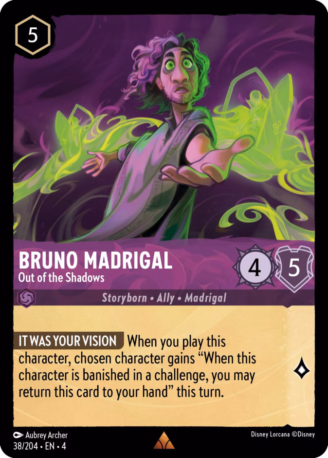 Bruno Madrigal - Out of the Shadows 4-38 Lorcana card