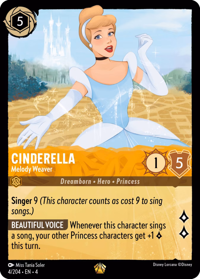 Cinderella - Melody Weaver 4-4 Lorcana card