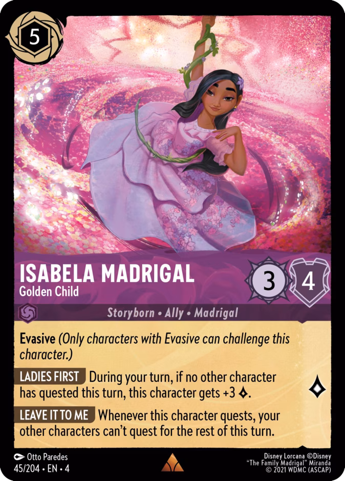 Isabela Madrigal - Golden Child 4-45 Lorcana card