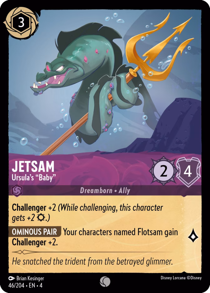 Jetsam - Ursula's "Baby" 4-46 Lorcana card