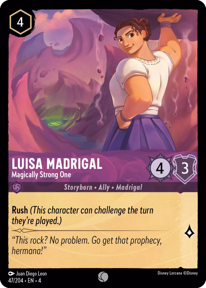 Luisa Madrigal - Magically Strong One 4-47 Lorcana card