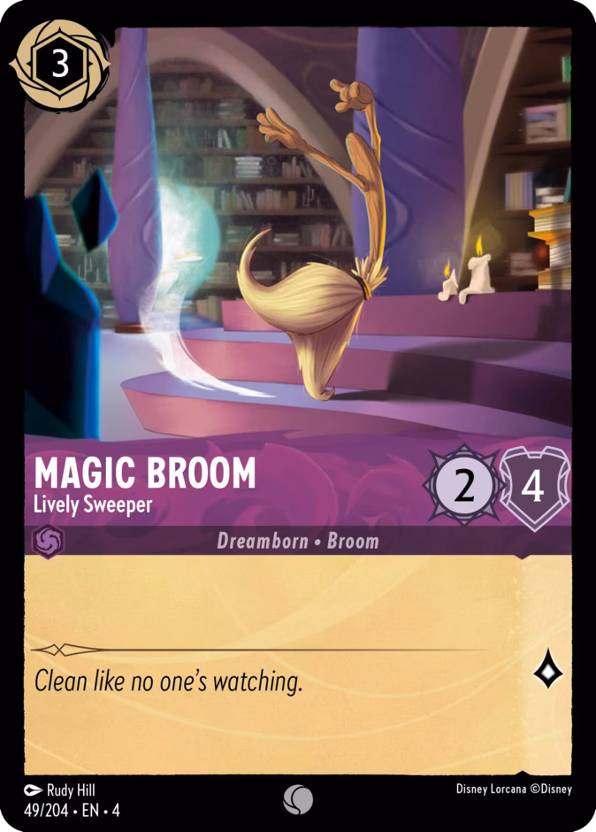 Magic Broom - Lively Sweeper 4-49 Lorcana card