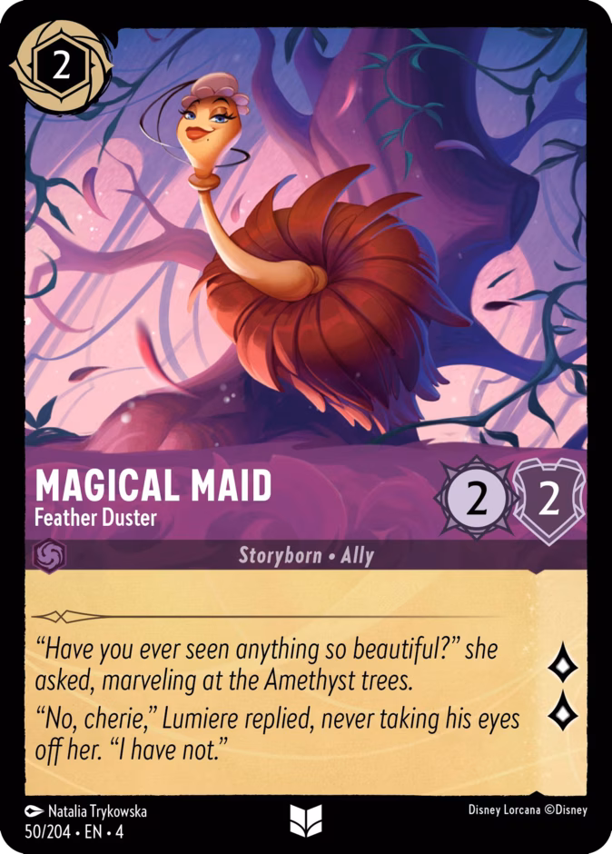 Magical Maid - Feather Duster 4-50 Lorcana card