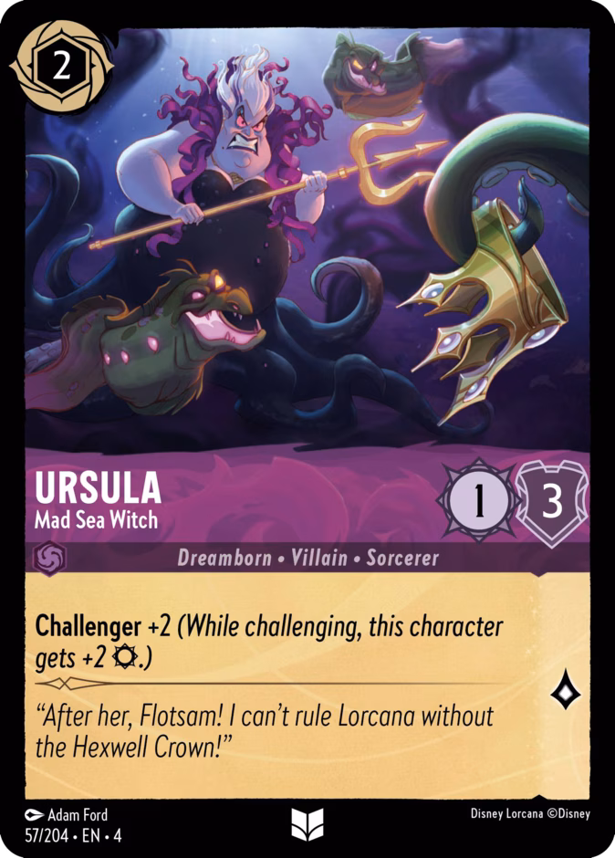 Ursula - Mad Sea Witch 4-57 Lorcana card