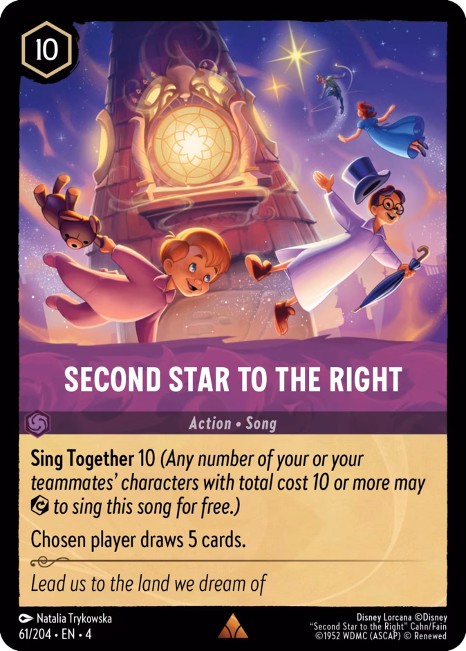 Second Star to the Right 4-61 Lorcana card