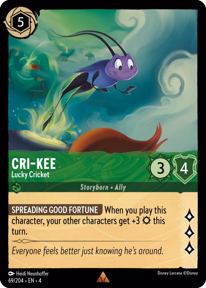 Cri-Kee - Lucky Cricket 4-69 Lorcana card