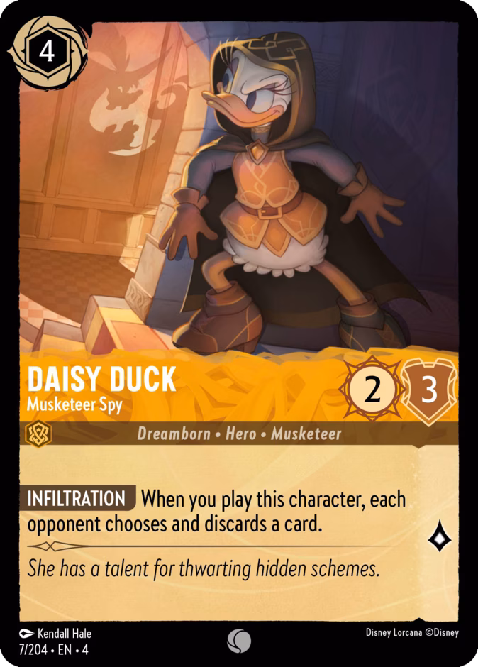 Daisy Duck - Musketeer Spy 4-7 Lorcana card