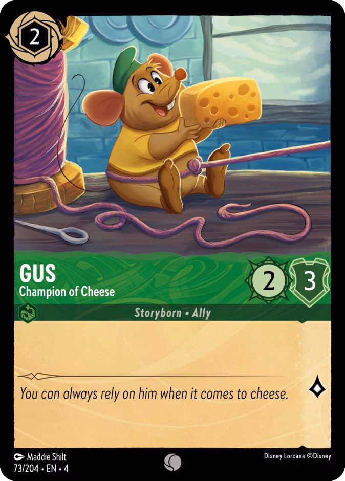 Gus - Champion of Cheese 4-73 Lorcana card