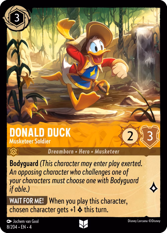 Donald Duck - Musketeer Soldier 4-8 Lorcana card