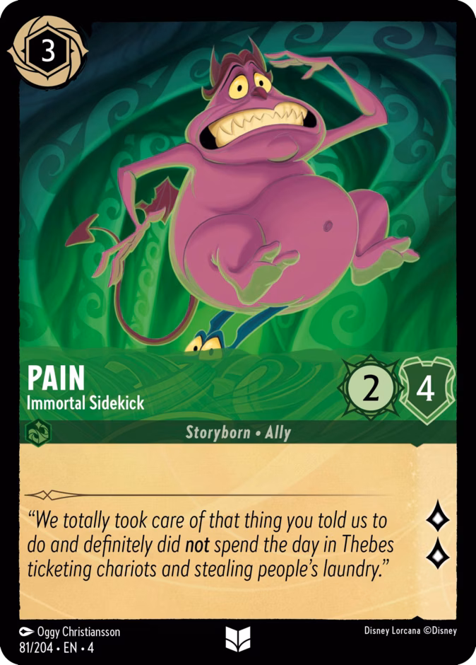 Pain - Immortal Sidekick 4-81 Lorcana card