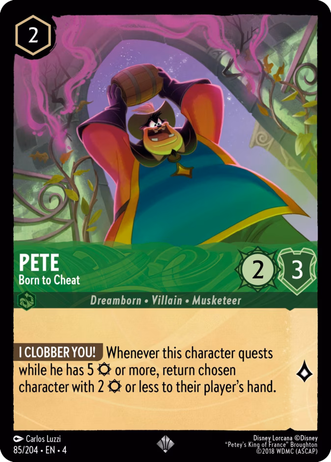 Pete - Born to Cheat 4-85 Lorcana card