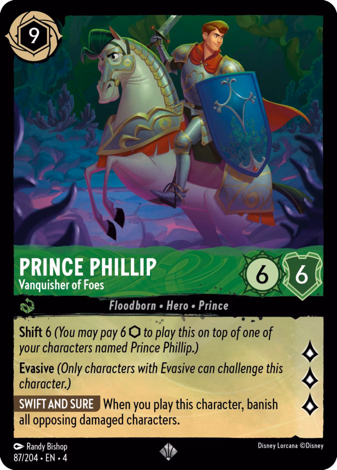 Prince Phillip - Vanquisher of Foes 4-87 Lorcana card