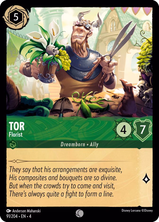 Tor - Florist 4-91 Lorcana card