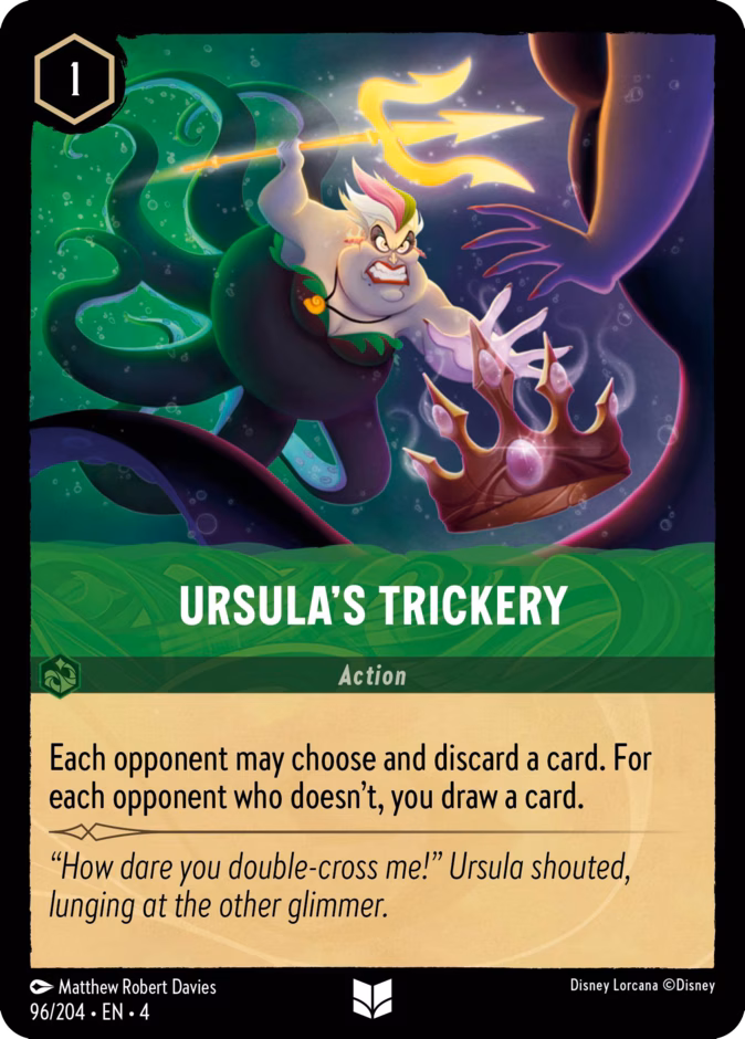 Ursula’s Trickery 4-96 Lorcana card