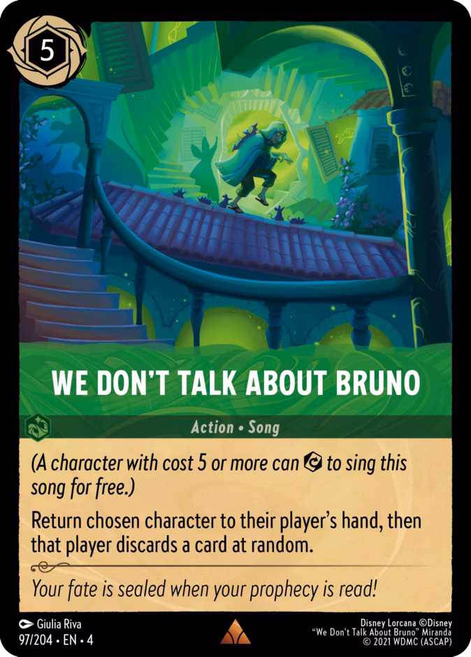 We Don’t Talk About Bruno 4-97 Lorcana card