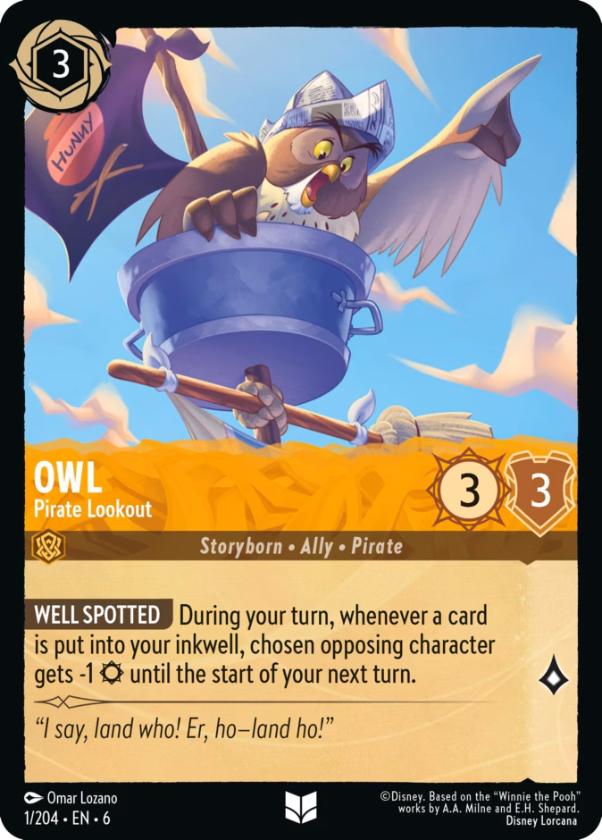 Owl - Pirate Lookout 6-1 Lorcana card