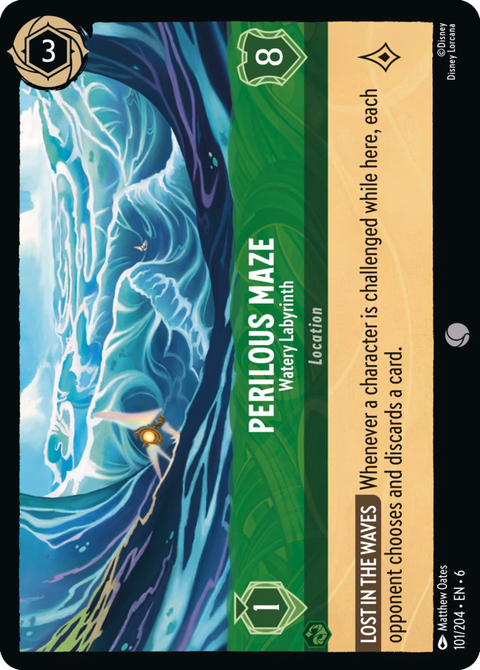 Perilous Maze - Watery Labyrinth 6-101 Lorcana card