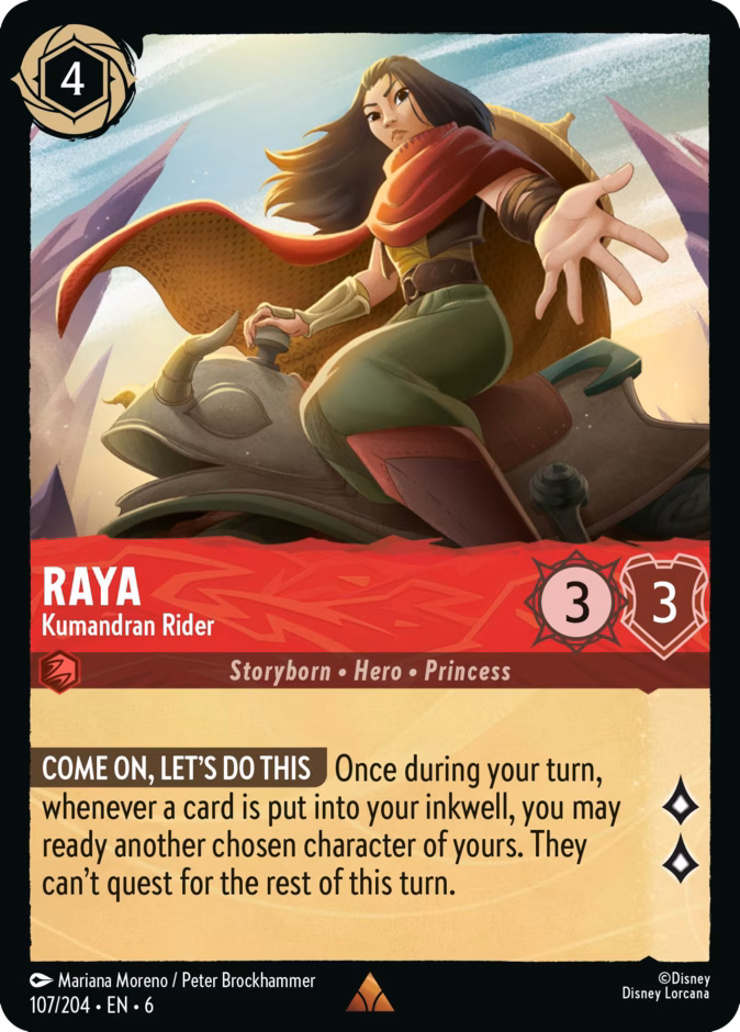 Raya - Kumandran Rider 6-107 Lorcana card