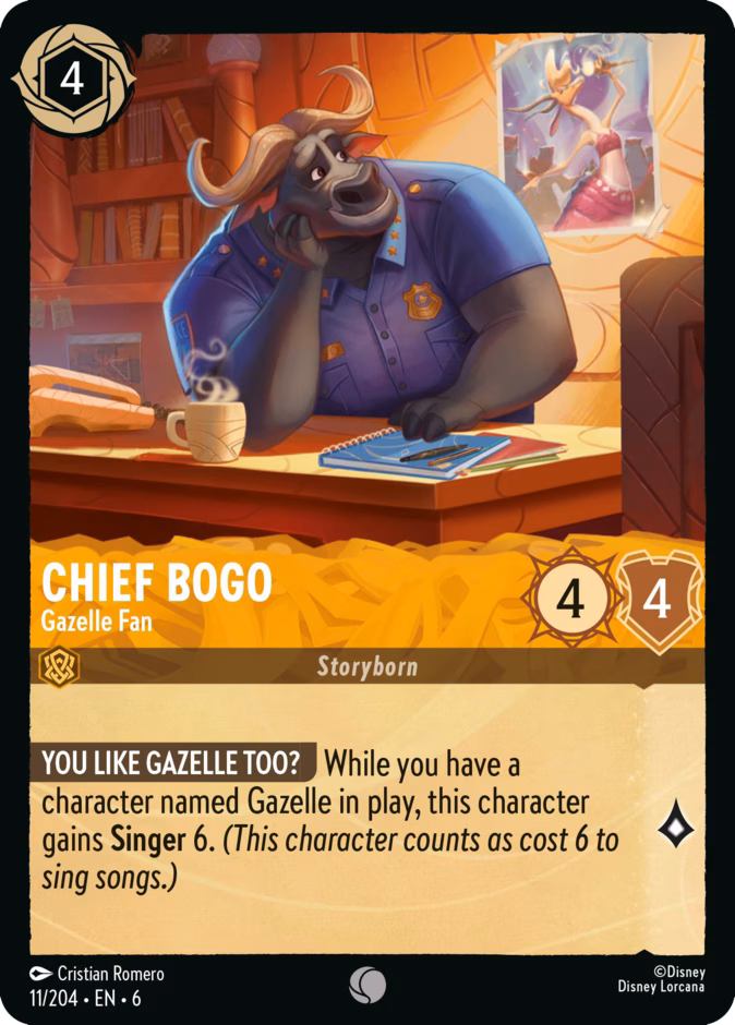 Chief Bogo - Gazelle Fan 6-11 Lorcana card