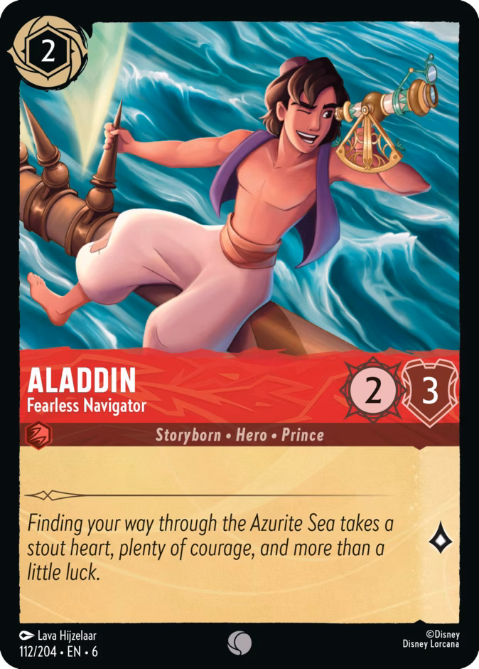 Aladdin - Fearless Navigator 6-112 Lorcana card