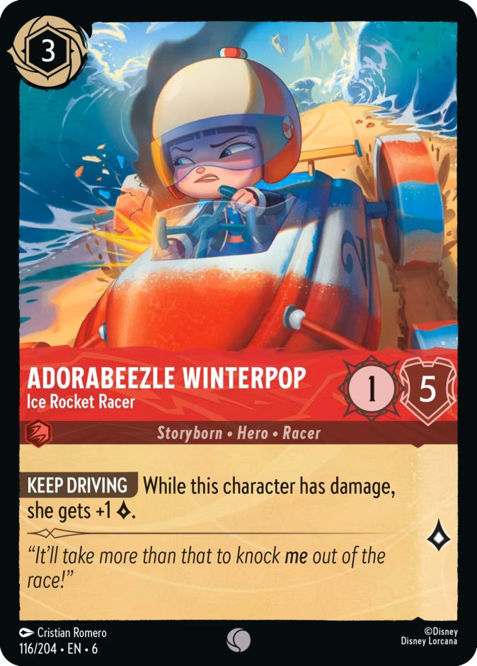 Adorabeezle Winterpop - Ice Rocket Racer 6-116 Lorcana card