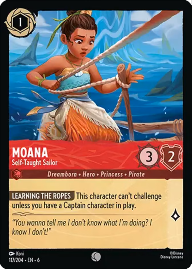 Moana - Self-Taught Sailor 6-117 Lorcana card