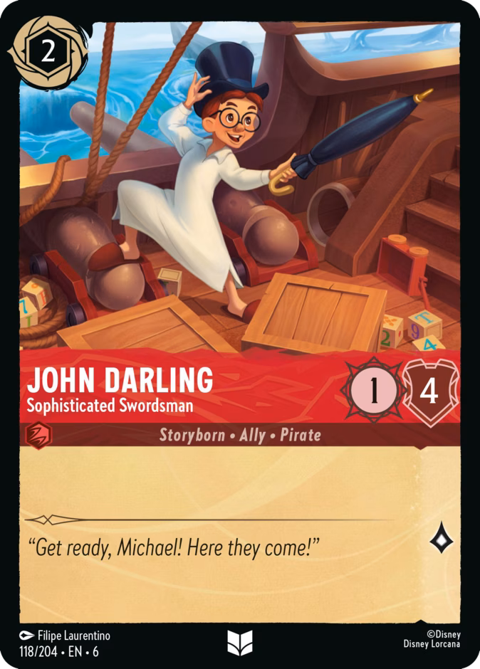 John Darling - Sophisticated Swordsman 6-118 Lorcana card