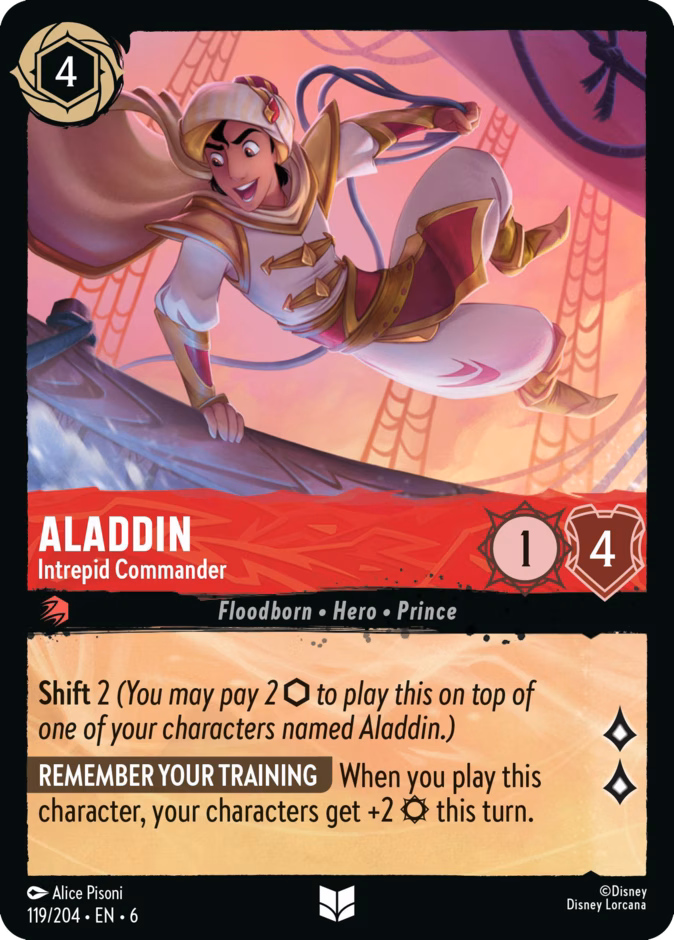 Aladdin - Intrepid Commander 6-119 Lorcana card