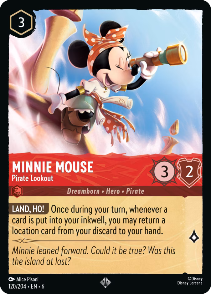 Minnie Mouse - Pirate Lookout 6-120 Lorcana card