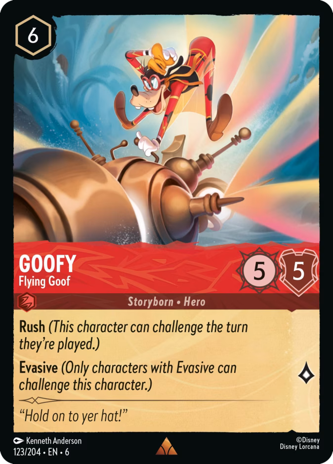 Goofy - Flying Goof 6-123 Lorcana card