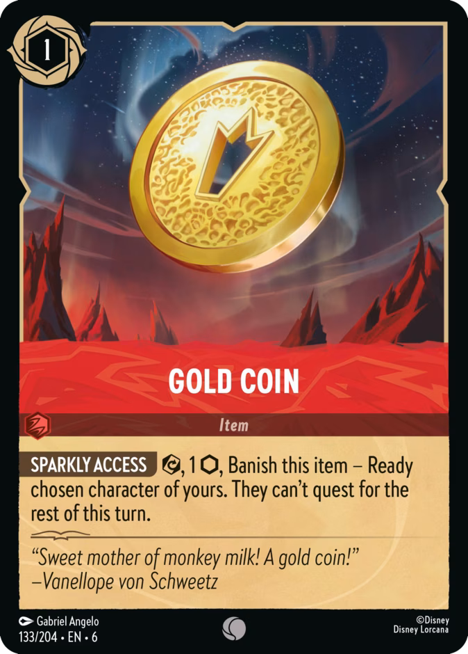 Gold Coin 6-133 Lorcana card