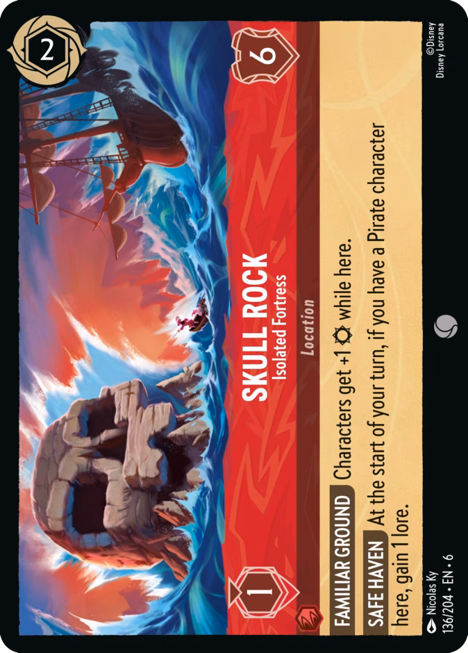 Skull Rock - Isolated Fortress 6-136 Lorcana card
