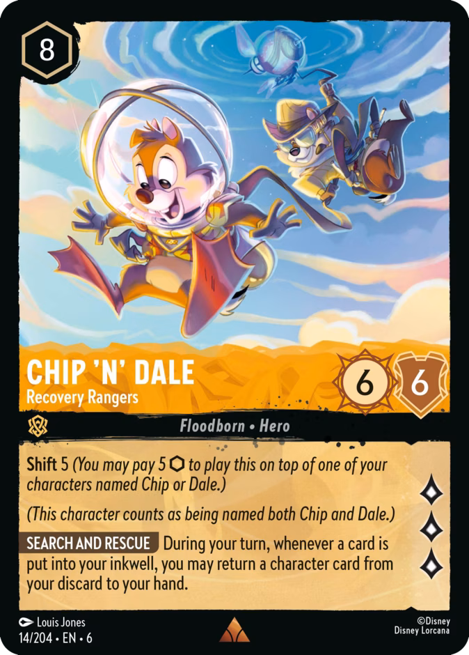 Chip 'n' Dale - Recovery Rangers 6-14 Lorcana card