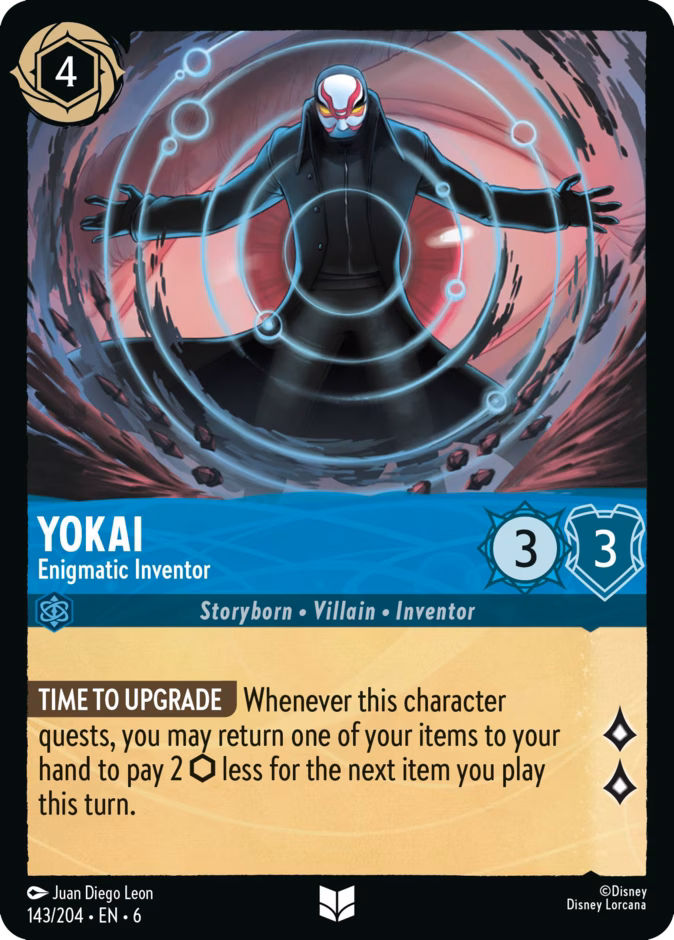 Yokai - Enigmatic Inventor 6-143 Lorcana card