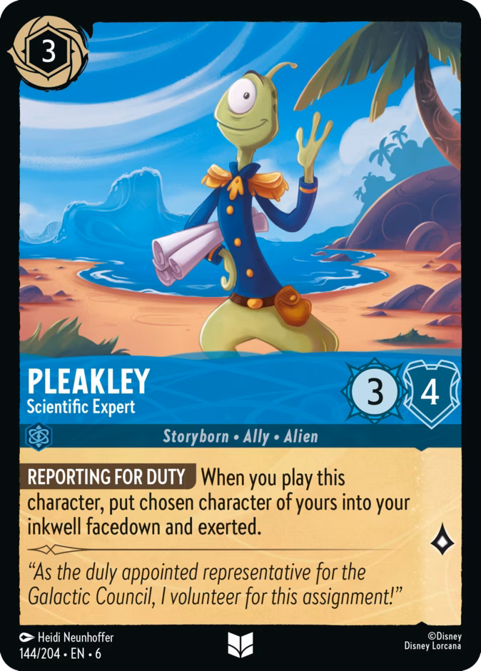 Pleakley - Scientific Expert 6-144 Lorcana card