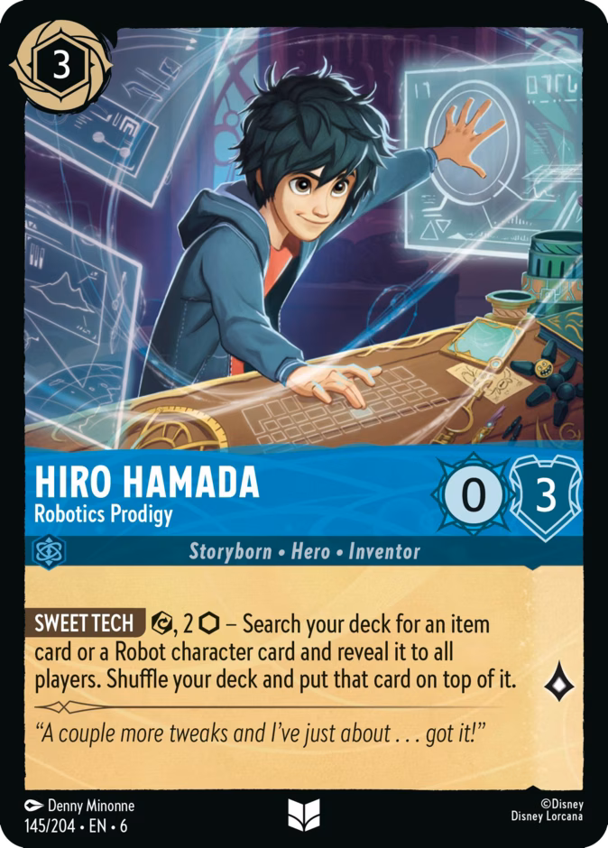 Hiro Hamada - Robotics Prodigy 6-145 Lorcana card