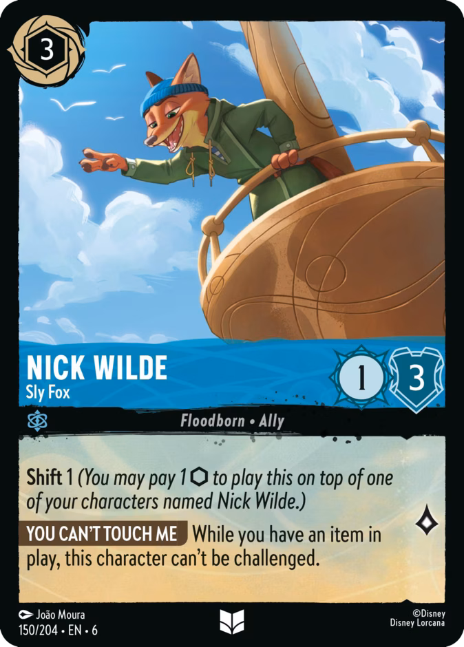 Nick Wilde - Sly Fox 6-150 Lorcana card