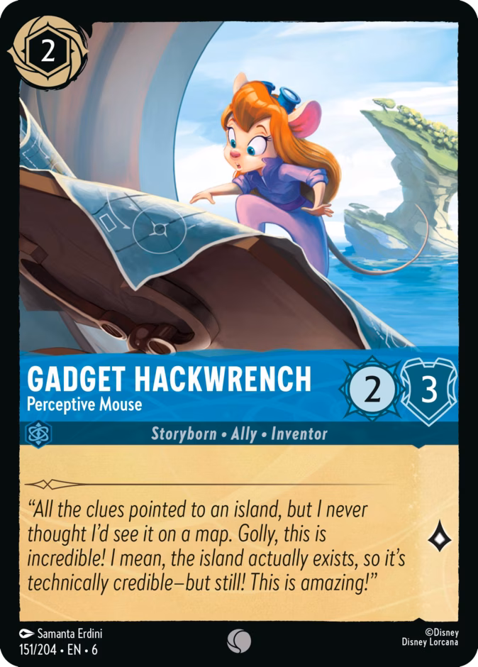 Gadget Hackwrench - Perceptive Mouse 6-151 Lorcana card