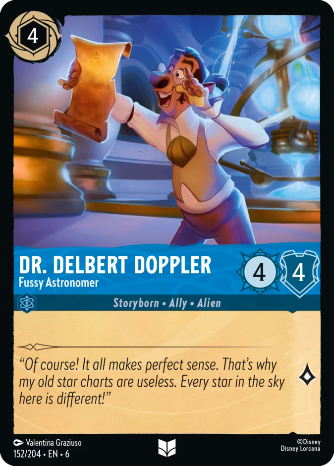 Dr. Delbert Doppler - Fussy Astronomer 6-152 Lorcana card
