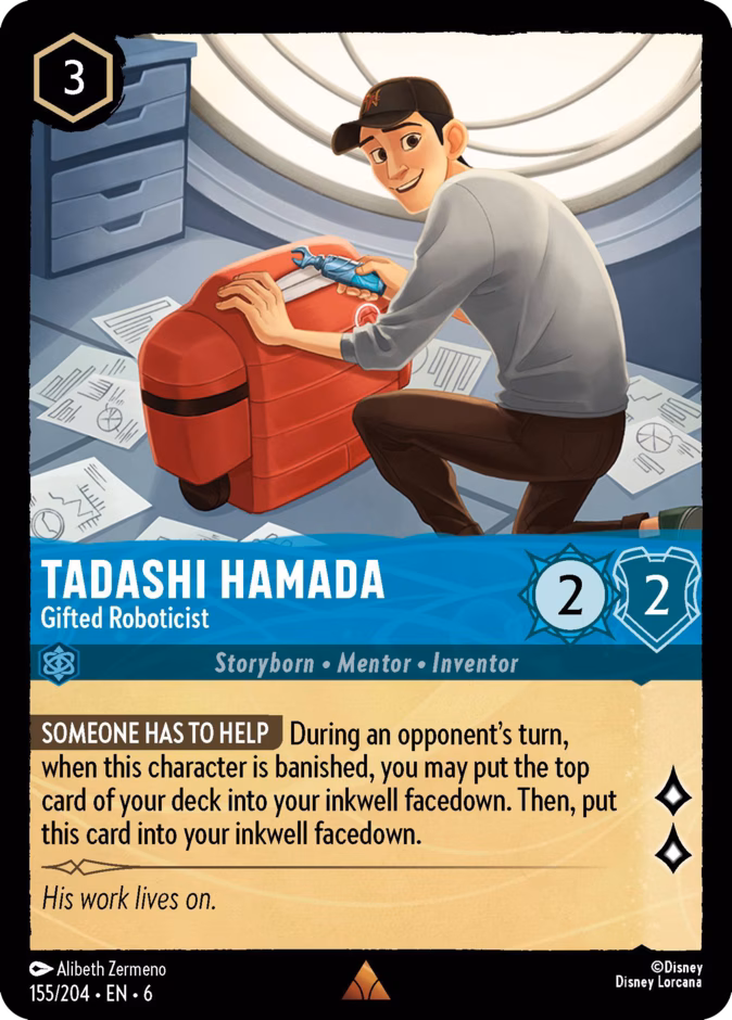 Tadashi Hamada - Gifted Roboticist 6-155 Lorcana card