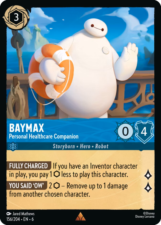 Baymax - Personal Healthcare Companion 6-156 Lorcana card